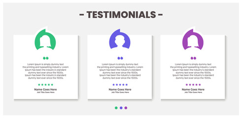 Creative Testimonial Template, Quote , What Our Clients Say , Infographic Template Editable Vector Illustration 