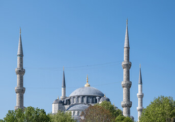 Fototapeta na wymiar Sultan Ahmed Mosque in city Istanbul