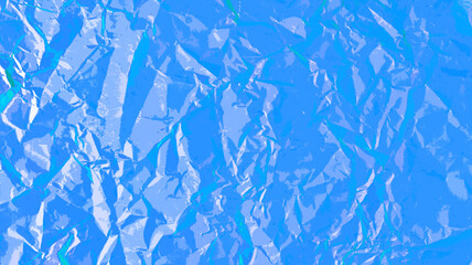 Blue art paper background is wrinkled, creating a rough texture with light and shadow.