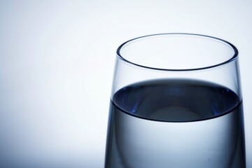 Close-up shot of pouring water into a glass