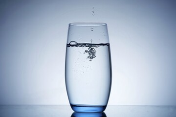 photo pouring water into a glass