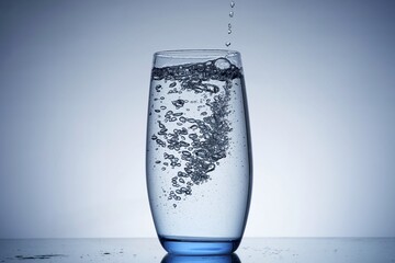 photo pouring water into a glass