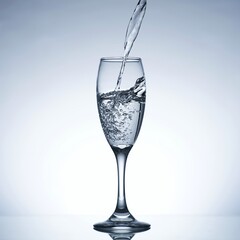 photo pouring water into a glass