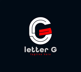 Letter G logo design. Unique special series. Creative minimal design template vector illustration