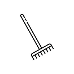 Farm equipment icon vector rake sign symbol