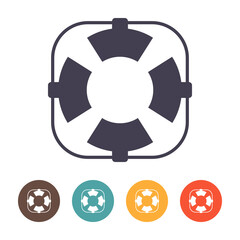 Lifebuoy icon on white background