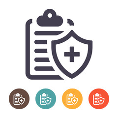 Fototapeta premium Medical insurance icon on white background