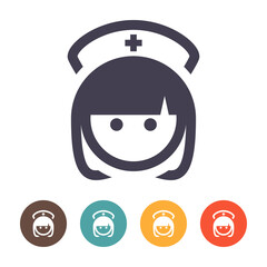 Nurse icon on white background