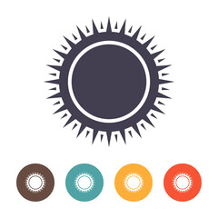 Sun icon isolated on white background