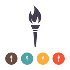 Torch icon isolated on white background