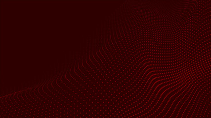 Abstract digital wave of particles. Futuristic point wave. Technology background vector. 3D rendering.