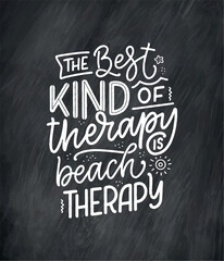 Lettering slogan about therapy. Funny quote for blog, poster and print design. Modern calligraphy text. Mental healthcare