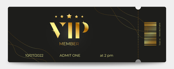 Golden ticket. Vip golden ticket