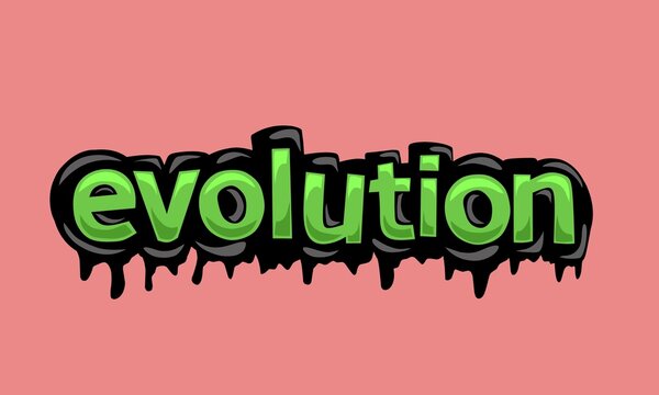 Pink screen animation video written EVOLUTION