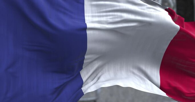 France Waving Flag Background Looping