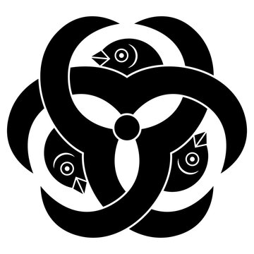 recommend clip art: 家紋です。鎌敷雁金といます。
