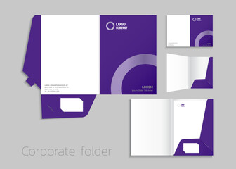 A4 size single pocket reinforced folder mock-up isolated. 3D illustration