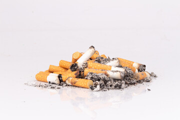hand cigarette white stop pile