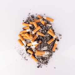 hand cigarette white stop pile