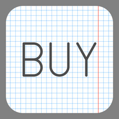 Buy simple icon vector. Flat design. On graph paper. Grey background.ai