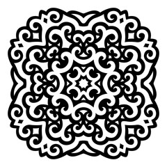 Clip art with black tribal tattoo single pattern