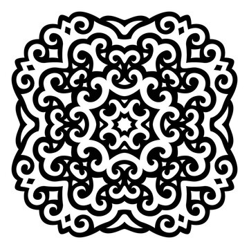 Clip art with black tribal tattoo single pattern
