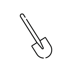 Garden tool gardening spade shovel woodcut engraved vintage style illustration