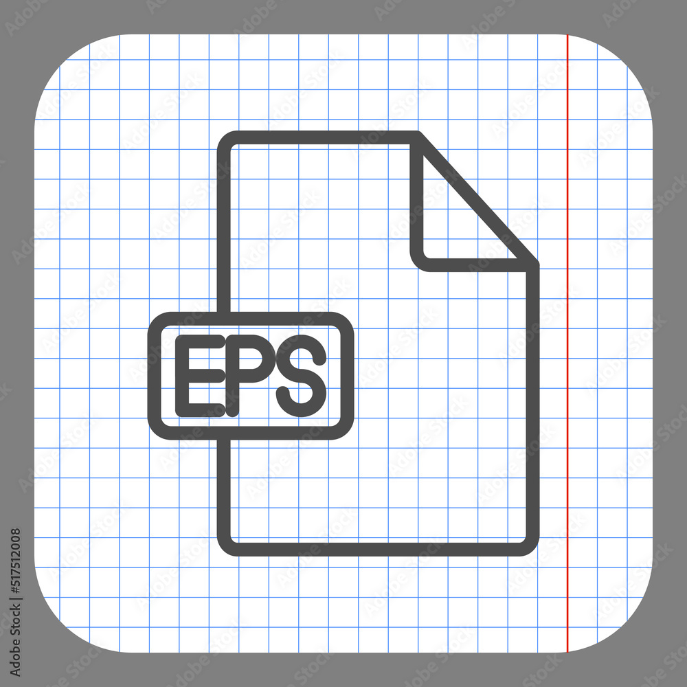Poster eps file simple icon vector. flat design. on graph paper. grey background.ai