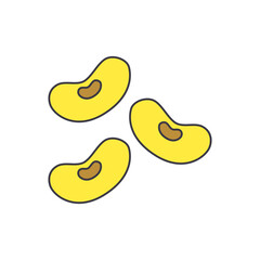 Beans seeds icon in color, isolated on white background 