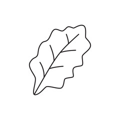 green leaf icon in line style icon, isolated on white background