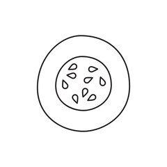 Cucumber, cucumis sativus icon in line style icon, isolated on white background