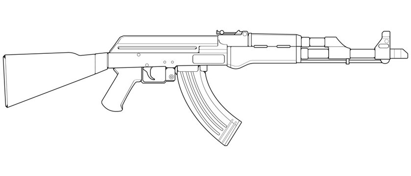 recommend clip art: Firearms line art style, Shooting gun, Weapon illustration, Vector Line, Gun illustration, Modern Gun, Military concept, Pistol line art for training
                    
