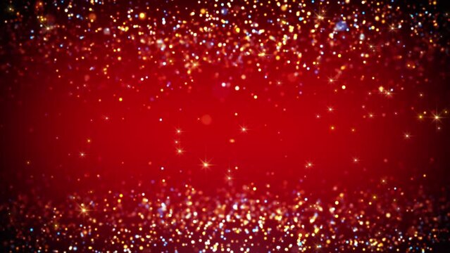 sizzling hot particles red background loop