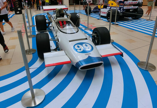 Formula 1 race cars in the Aventura Mall in Florida