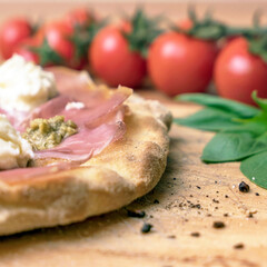 Italian pizza close-up