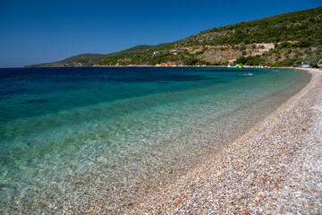 Fototapeta premium Crystal clear sea water of Agios Dimitrios Beach in Alonissos, Greece