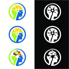 Health Brain logo vector