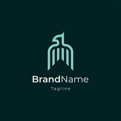 eagle logo design inspiration. eagle line art logo