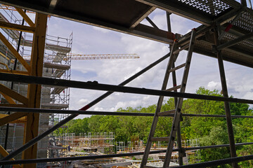 Housing construction on a building site Halle an der Saale