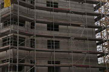 Housing construction on a building site Halle an der Saale