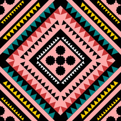 pink seamless geometric ethnic pattern 
