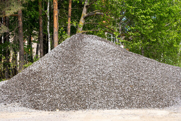 a large pile of rubble on a construction site for the improvement