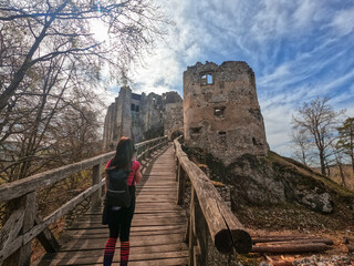 View of Uhrovec Castle in Slovakia