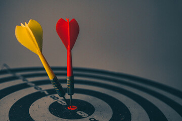 Bullseye is a target of business. Dart is an opportunity and Dartboard is the target and goal. So...
