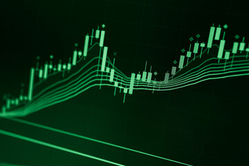 Naklejka premium Business graph background: Analysis business accounting on info sheets. Businessman hand working on analyzing investment charts for Gold market, Forex market and Crude oil trading market.