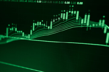 Various type of financial and investment in Bond market. i.e. ETFs, bonds, stocks, crypto currency Sustainable portfolio management, long term wealth management with risk diversification concept.
