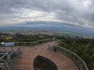 Fototapeta na wymiar View of the Lookout Tower in Bojnice, Slovakia