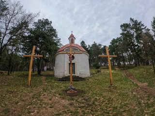 View of Calvary in Bojnice, Slovakia