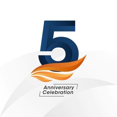 5 years anniversary design template. vector templates
