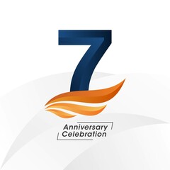 7 years anniversary design template. vector templates